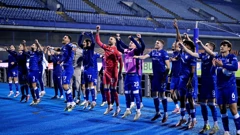 Slavlje Dinama nakon pobjede protiv Fenerbahčea