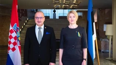 Gordan Grlić Radman i  Eva-Maria Liimets