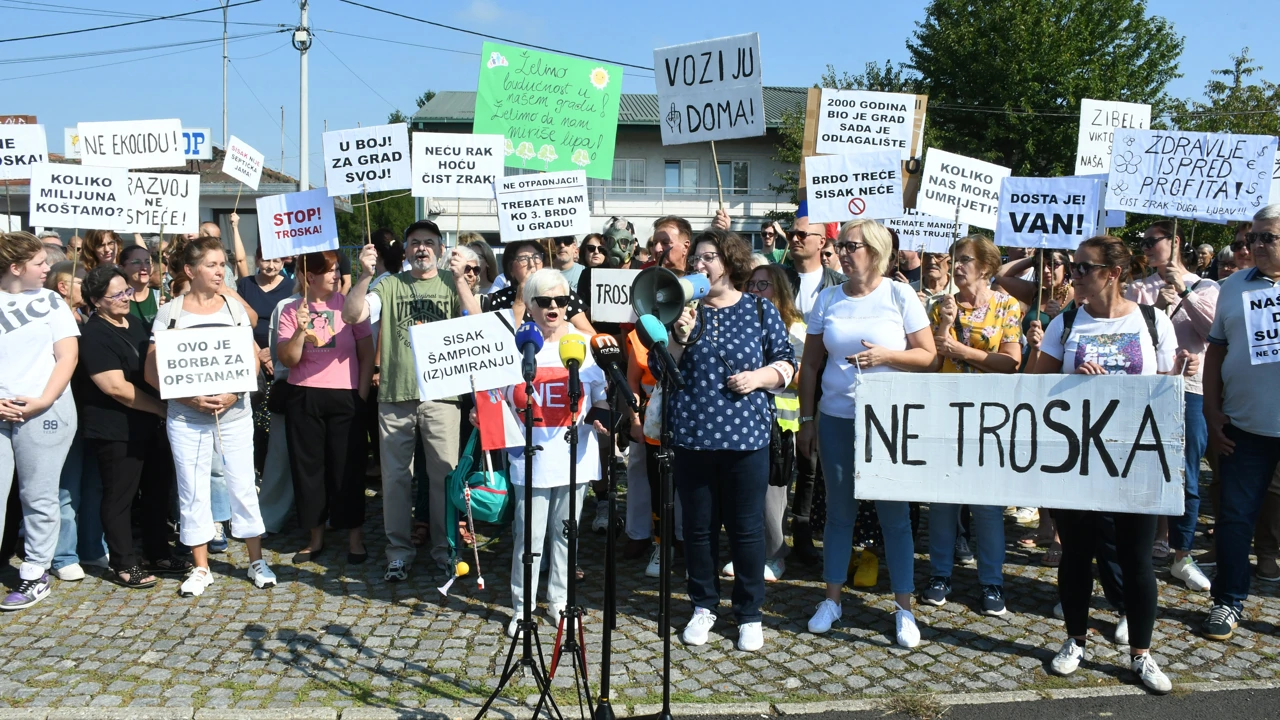 Prosvjed u Sisku, arhivska fotografija od 13. rujna 2025.