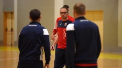 Izbornik Hrvoje Horvat na treningu reprezentacije