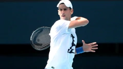 Novak Đoković na treningu u Melbourne Parku