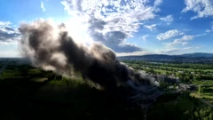 Požar u napuštenoj bolnici u Blatu, Foto: HTV/HRT