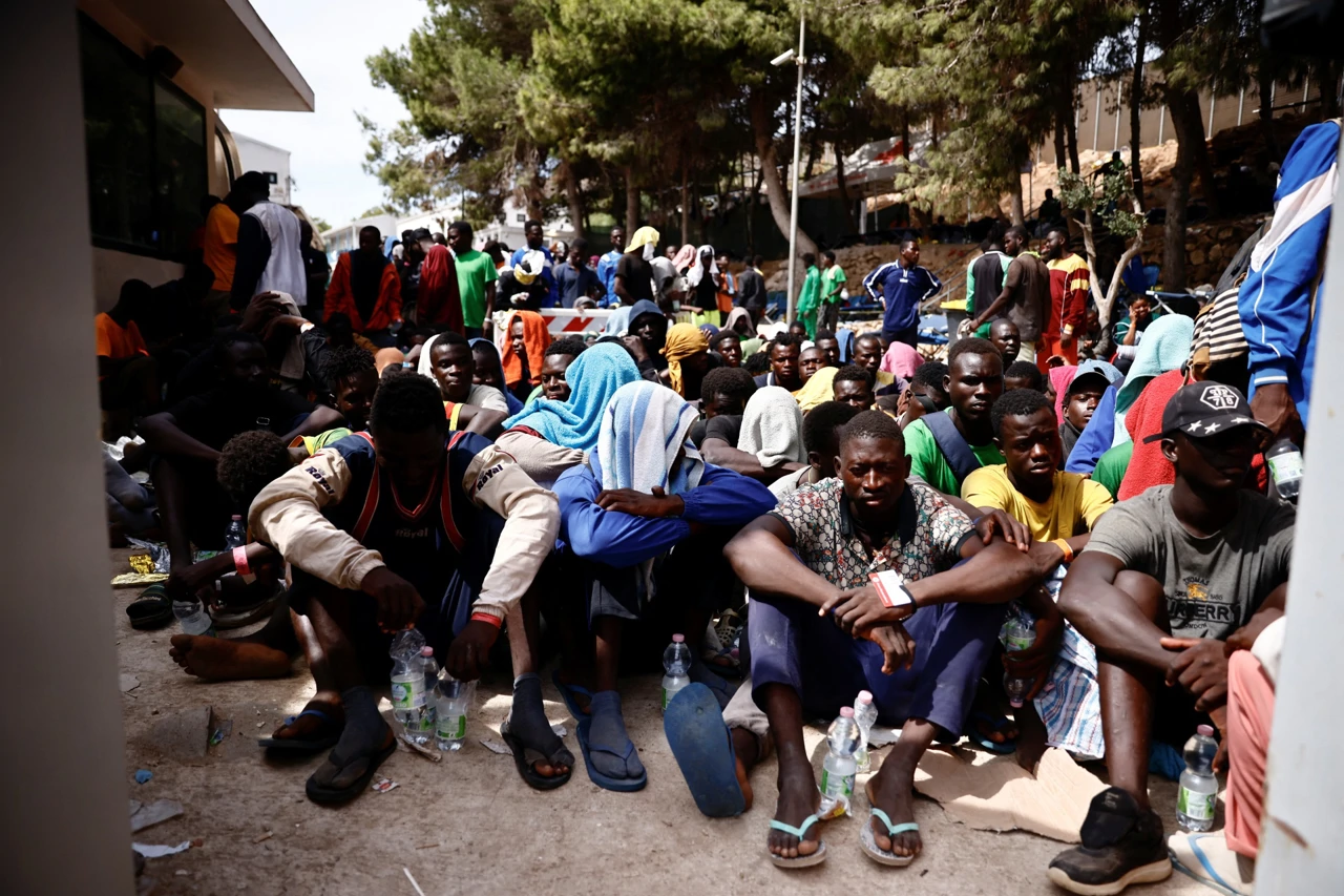 Migranti na Lampedusi