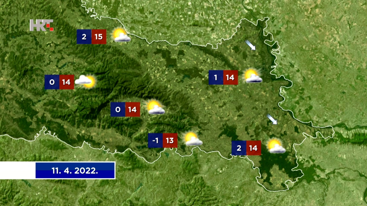 Vremenska prognoza, Foto: HTV/HRT