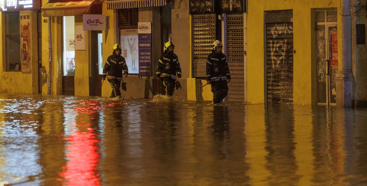Riječka Fiumara nakon obilne kiše potpuno potopljena, Foto: Nel Pavletic/PIXSELL 