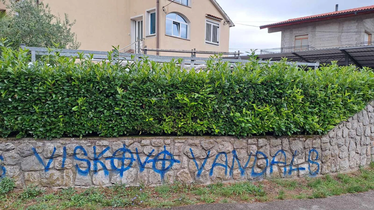 Grafit na zidu na Viškovu, Foto: Općina Viškovo/Radio Rijeka