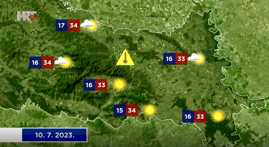 Vremenska prognoza, Foto: HTV/HRT