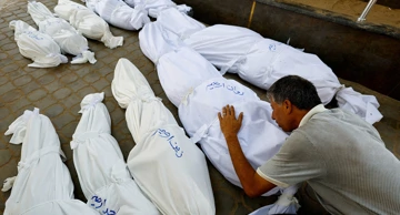 Palestinci oplakuju poginule, Gaza, 11. kolovoza