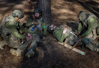 Mladi ukrajinski regruti na vojnim vježbama, Foto: Gleb Garanich/Reuters