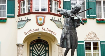Statua Wolfgang Amadeus Mozarta, Salzburg 