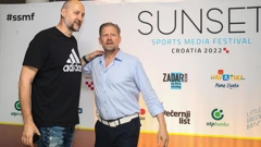 Dino Rađa i Peter Schmeichel u Zadru