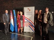 Predsjednik HKC Marko Marulić-Branko Maretić, ravnateljica GKMM Split Grozdana Ribičić, glumac  Mate Tavrić,  voditeljica Matične i razvojne službe GKMM Split dr. sc. Nada Topić    , Foto: Neda Maretić/gh