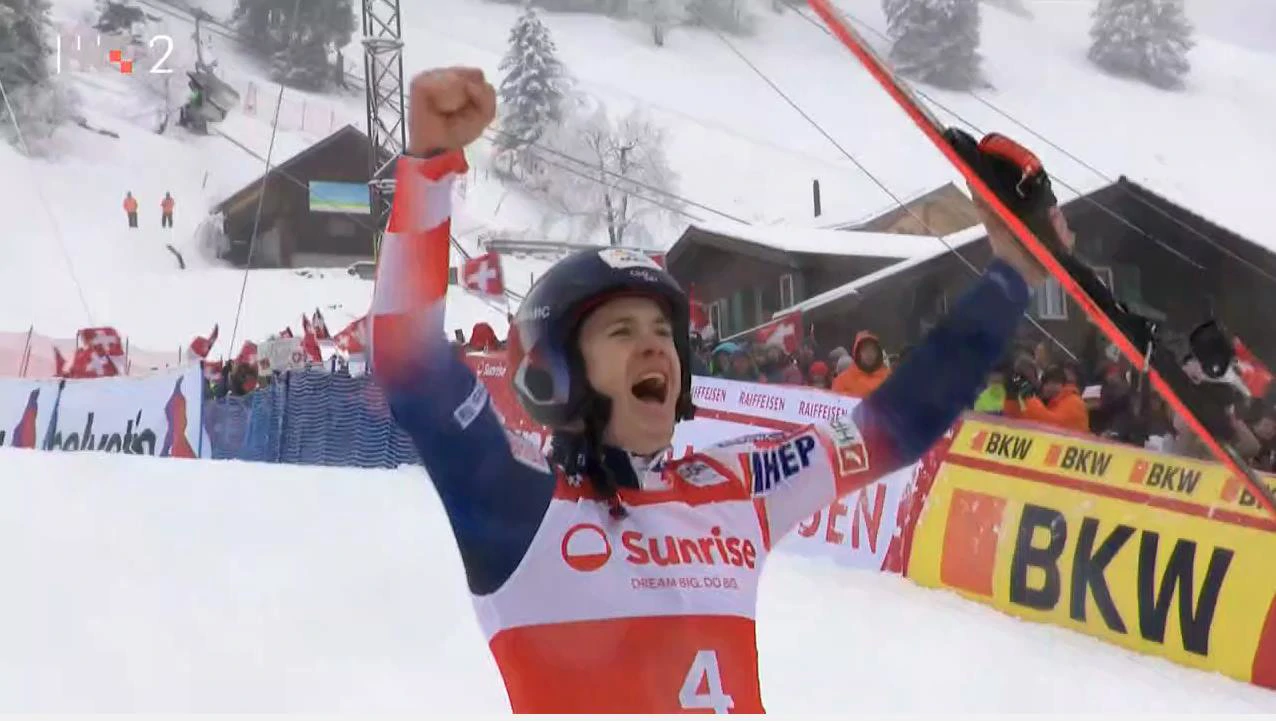 Slavlje Filipa Zubčića u Adelbodenu