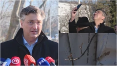 Premijer Plenković; detalj s letjelice