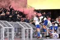 Slavlje Hajdukovaca nakon prolaska u polufinale juniorske Lige prvaka, Foto: Goran Stanzl/PIXSELL