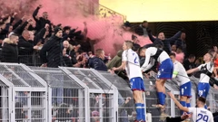 Slavlje Hajdukovaca nakon prolaska u polufinale juniorske Lige prvaka