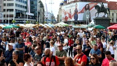 Prosvjed na Trgu bana Jelačića