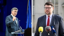 Andrej Plenković (lijevo), Peđa Grbin (desno)