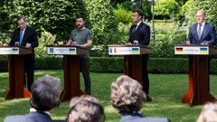  Macron, Scholz, Draghi i Iohannis susreli se s Zelenskim u Kijevu