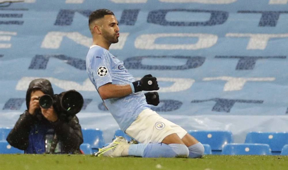 Riyad Mahrez slavi svoj drugi gol , Foto: Phil Noble/ REUTERS