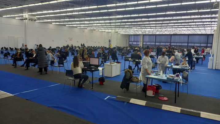 Cijepljenje na Velesajmu 2. studenoga, Foto: HTV/HRT
