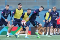 Kovačić, Kramarić, Modrić, Foto: Goran Stanzl/PIXSELL