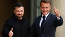  Emmanuel Macron i Volodimir Zelenski u Parizu