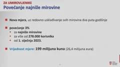 Povećanje naniže mirovine, Foto: HRT/HTV