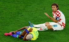 Luka Modrić nakon faula na Rodrygu , Foto: Lee Smith/REUTERS