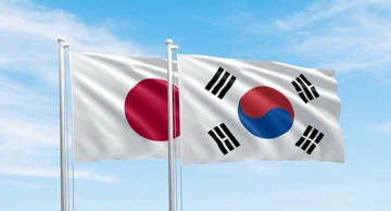 Zastave Japana i Južne Koreje 
