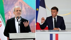 Masoud Pezeškian / Emmanuel Macron
