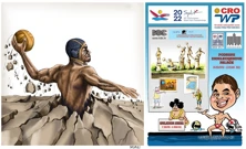 Međunarodna izložba karikature 2022. Zagreb - Split, Foto: Esmaeil Babaei (Iran) i Hrvatsko društvo karikaturista/HRT