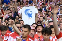 Hrvatski navijač s majicom Marka Livaje, Foto:  Marko Lukunic /PIXSELL