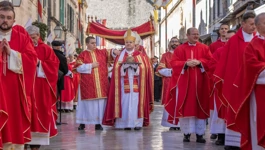  Dubrovnik: Euharistijsko slavlje pred gradskom katedralom na blagdan sv. Vlaha 