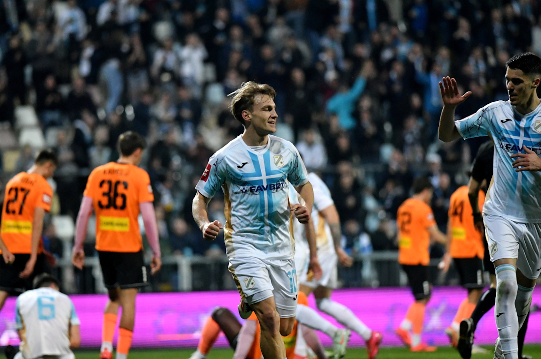 Slavlje Rijeke, Toni Fruk zabio je gol , Foto: Damir Skomrlj/CROPIX