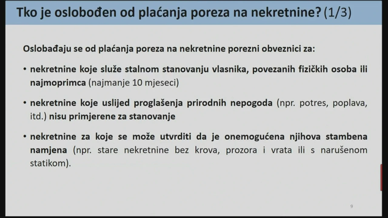 Tko je oslobođen od plaćanja poreza na nekretnine? (1/3), Foto: HTV/HRT