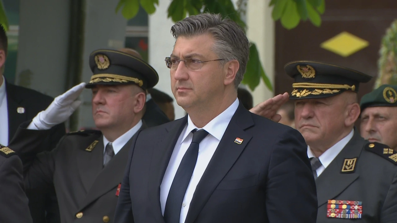 Premijer Plenković položio vijenac, Foto: HTV/HRT