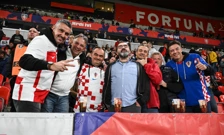 Hrvatski navijači na Fortuna Areni, Foto: Marko Lukunić/PIXSELL