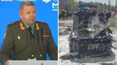General-major Jaroslav Moskalik / Uništeni automobil