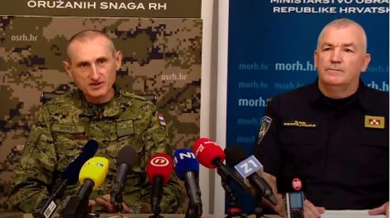 Lieutenant general Tihomir Kundid and Police Director Nikola Milina 