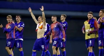  Croatia celebrating after defeating Montenegro 4:0  