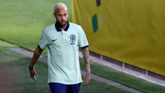 Neymar na treningu 