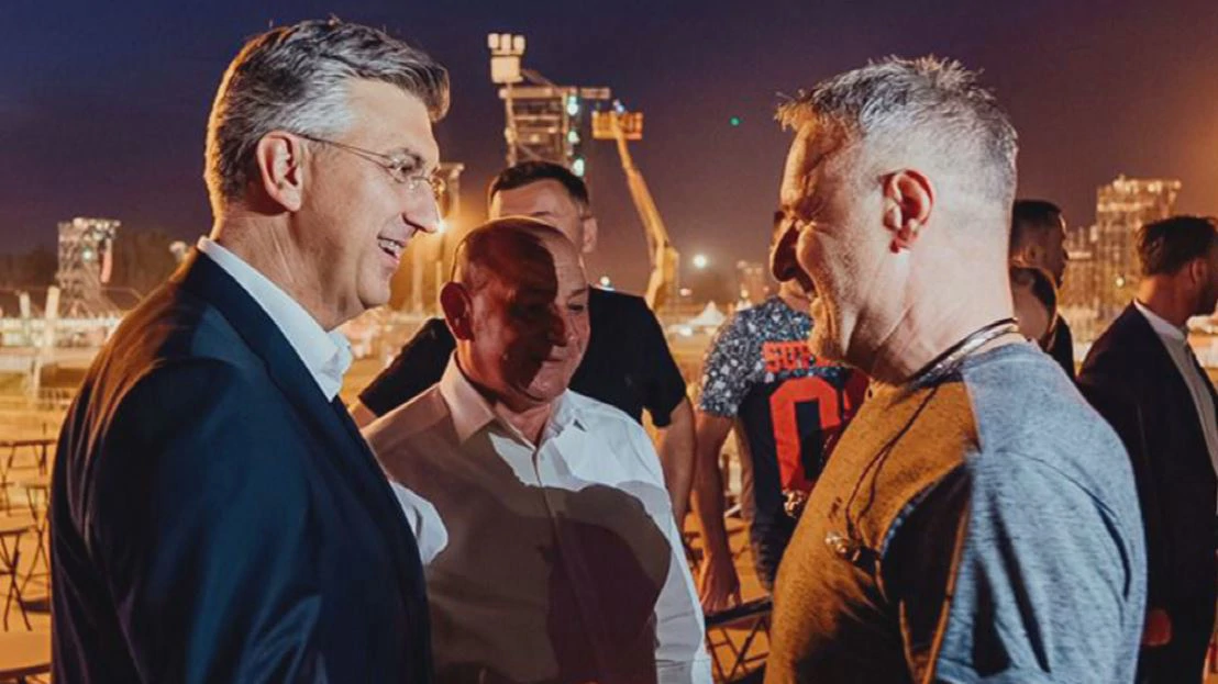 Premijer Andrej Plenković na probi koncerta Marka Perkovića Thompsona, Foto: HRT/HTV