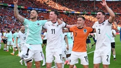 Slavlje austrijskih reprezentativaca