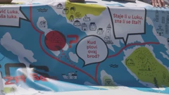 Prosvjed stanovnika Prvića i Zlarina protiv Jadrolinije, Foto: HTV/HRT