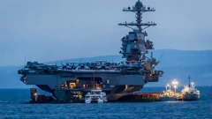 Pogled na ratni brod Gerald Ford 