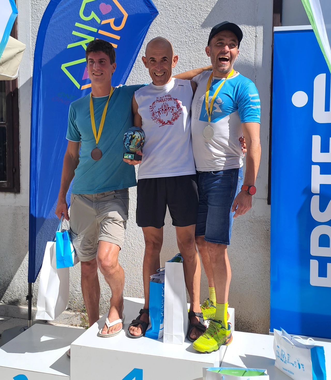 Hrvoje Šokota, Simon Strnad i David Marot, Foto: -/Drenova trail