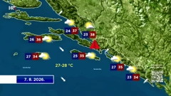 U petak nestabilnije i manje vruće na kopnu, na Jadranu do 38 stupnjeva, Foto: HTV/HRT