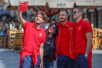 Reprezentativci Crne Gore u šetnji Zagrebom, Foto: Sanjin Strukic/PIXSELL