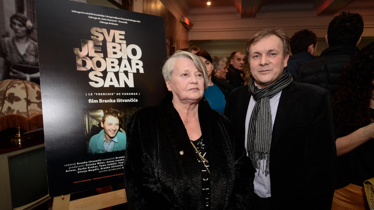 Lyliane Fournier i Branko Ištvančić na premijeri dokumentarnca "Sve je bio dobar san" , Foto: HTV/HRT